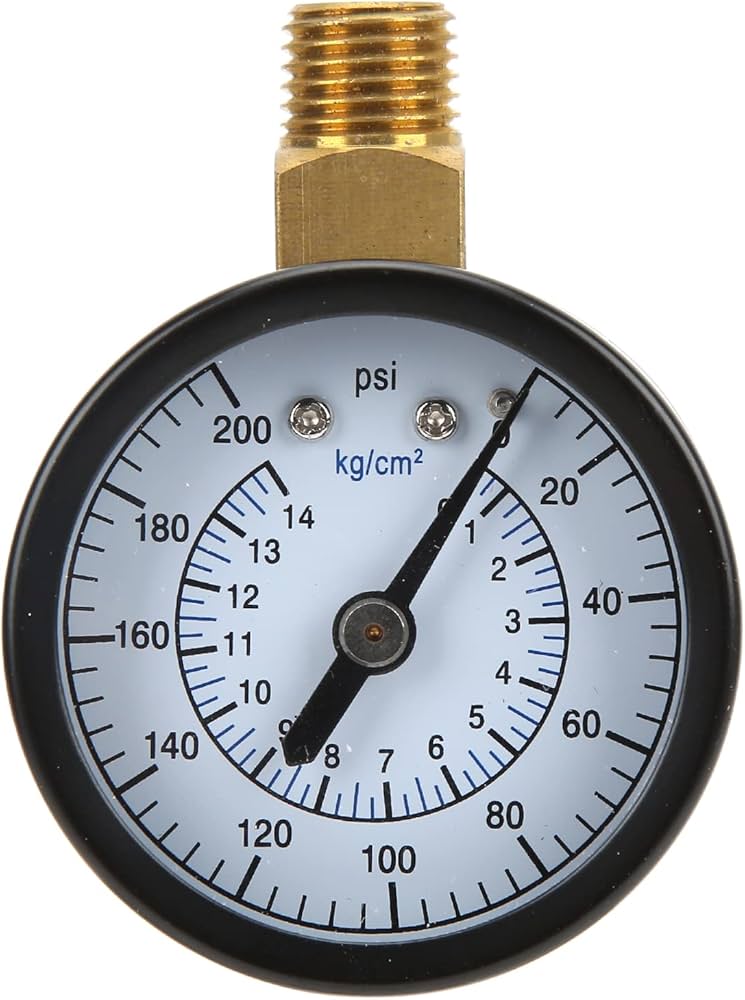 Dewit manometro  2.5" inf 1/4" 0-11kg/cm² y psi (2000CB/63-11)