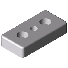 Base plate 80x40/1.5x3 m10 (27-002-m10)